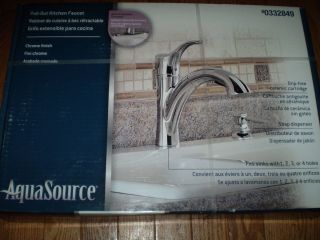 AquaSource Pull Out Kitchen Faucet 0332849 Chrome Brand New