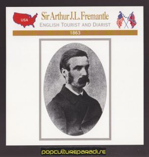 Sir Arthur J L Fremantle England Diarist U s Civil War Card
