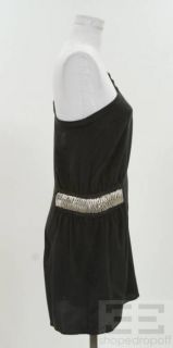 Aaron Ashe Black Silk One Sleeve Dress Size Small