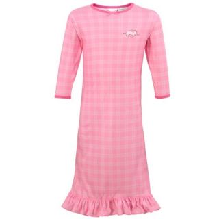 Arkansas Razorbacks Girls Pink Gown Pajamas Sz Youth XL