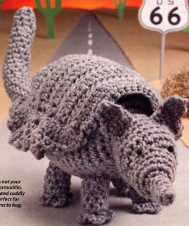 91T CROCHET PATTERN FOR Soft Cuddly Armadillo Stuffed Toy EASY