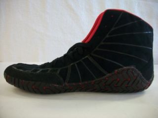 Asics Rulon Wrestling Shoes Black Red Suede Mens 15 M