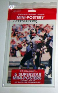 ARCHIE MANNING New Orleans Saints 1981 POSTER Pack New UNOPENED / NFL 