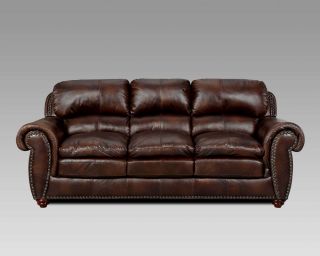 Newport Upholstery Aspen Bonded Leather Stationary Sofa