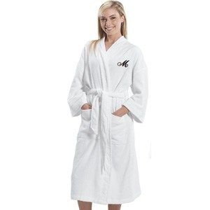Personalized Embroidered Initial Terry Cloth Cotton Robe
