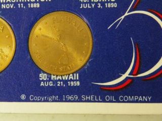 Shell Oil Company States of the Union Bronze Coin Token Set A205