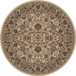 Area Rug 5 Round Ivory Mahal Persian Oriental Carpet