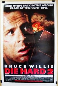   Hard 2 Original DS Movie Poster Bruce Willis William Atherton