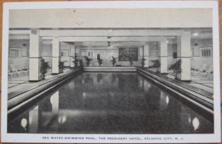 1930 PC Swimming Pool President Hotel Atlantic City NJ