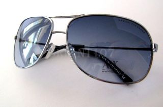 New Armani Exchange Mens Sunglasses AX200 s Silver Blue A x Pouch $75 