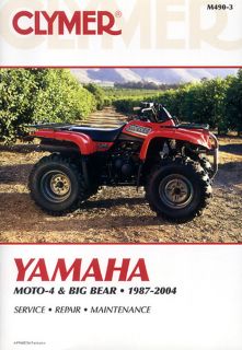 Yamaha Moto Big Bear ATV Parts Repair Manual 87 98