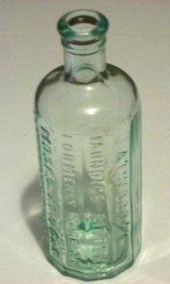 Vintage Atwoods Jaundice Bitters Embossed Aqua Glass Medicine Bottle
