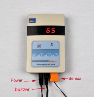 Digital Thermometer for Single Wall Stove Pipe Chimney w Remote Alarm 
