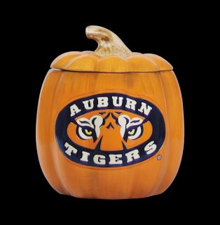 Collegiate Ceramic Pumpkin Cookie Jar Auburn University Tigers