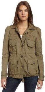 Aryn K Anthropologie $99 Green Cotton Button Down Military Jacket Coat 