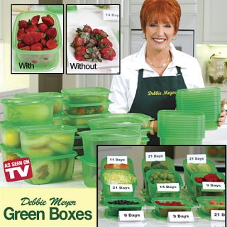 As Seen on TV Debbie Meyer Green Boxes  Food Storage Containers