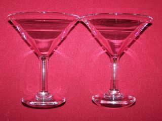 Simon Pearce Ascutney Set of TWO Martini Glasses Glassware Stemware 