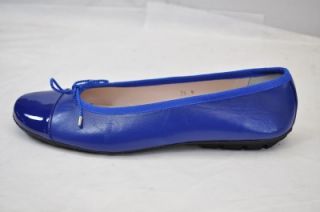 Paul Mayer Attitudes Candy CMH Blue Patent Leather Toe Cap Ballet Flat 