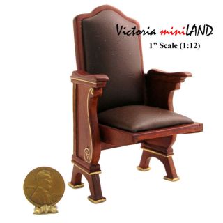 Miniature Single Theatre Chair Dollhouse Cinema 1 12