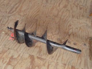 POST HOLE Digger Auger BIT 12 X 43 needs a coupler for Parts or Repair 