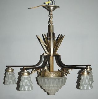 An amazing period French art deco chandelier, ca. 1930s 