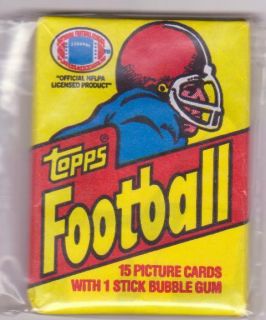 1981 Topps Football Wax Pack Possible Joe Montana Art Monk Rookie