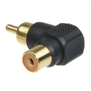  to Female M F Connector Adapter Audio AV Plug 90 Right Angle