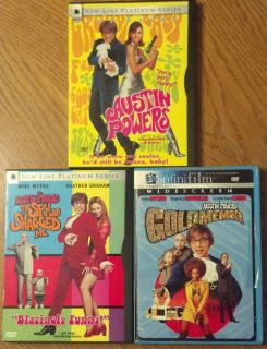 Austin Powers, The Spy Who Shagged Me, Goldmember 3 DVDs Set 