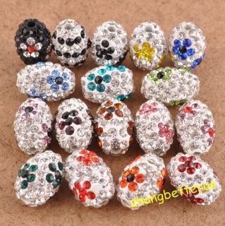Pcs Austrian Crystal Flower Football Spacer Beads Charms Findings 