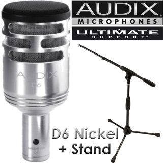 Audix D6 NICKEL Kick Drum Microphone with Pro Touring Stand NEW