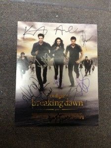 Twilight Breaking Dawn 2 Signed Cast Poster Robert Pattinson Lautner 