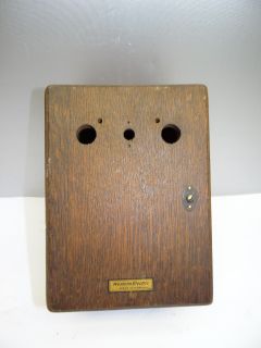 Antique Old Broken Wood Oak Western Electric Telephone Box Case Parts 