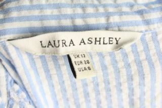 Gorgeous 40s Style Laura Ashley Cotton Seersucker Shirt Dress US 8 UK 