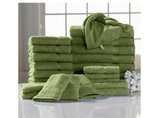 concierge collection 21 piece towel set green