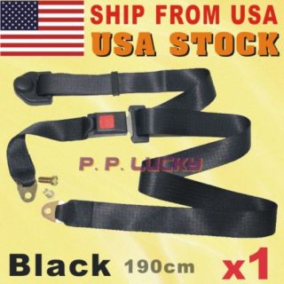 1x Black 3 Points Durable Auto Seat Belt Safety Belt
