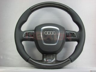 Audi RS5 Carbon Steering Wheel Fits A3 A4 A5 A6 TT Q5 Q7 S4 S5