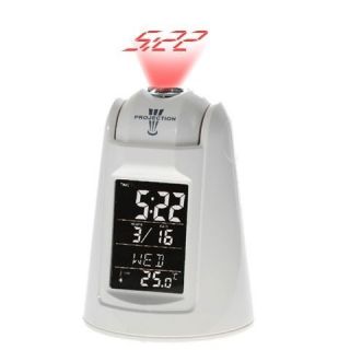 Alarm Clock with Sound Controlled LCD Display Projector 2 5 Talking 