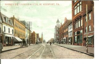 Market Street McKeesport PA Postcard Allegheny County