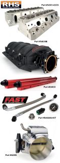 Fast LSX GM LS1 LS2 LS6 Intake RHS Heads 92mm Throttle Body Fuel Rails 