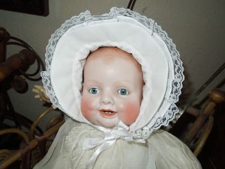 Bisque Bonnie Babe Antique Georgene Averill German Baby Doll 20 inch 