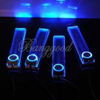 4X Blue LED Car Auto Floor Interior Dash Decorative Light Lamp 
