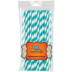 Aardvark Stripped Stripes Paper Drinking Straws Cocktail Party Kids 