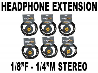Elite Core Stage Mix 18 Headphone Extension Cables with 1/8female 
