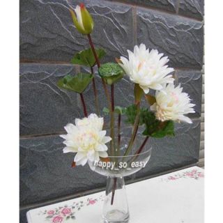   Artificial Autumn Water Lily Wedding Decor 5 Colors Party Decoration