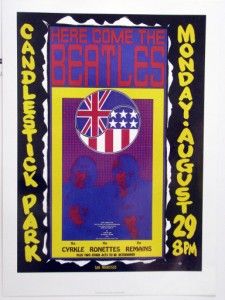 Wes Wilson 25th Anniv Beatles 1966 Candlestick Poster