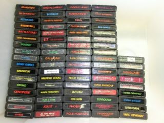  Atari 2600 VCS games & instruction manuals lot   77 different games 