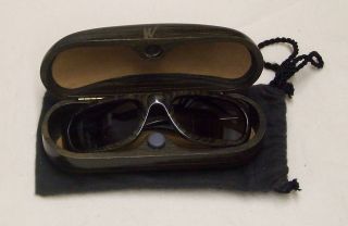 Vintage Woodys Sunglasses with Matching Wooden Case and Sales 