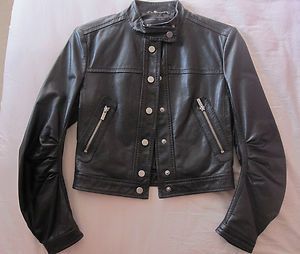 BCBG Max Azaria Black Leather Jacket