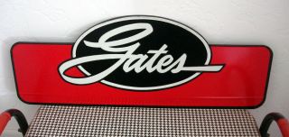 Vintage Gates Automotive Tin Sign Advertising Belts Hoses Car Parts 
