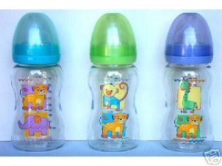 Tommee Tippee Baby Infant Feeding Bottles 9oz Lion Giraffe Monkey 